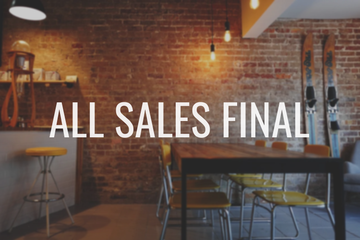 All Sales Final decal - Vinyl Sticker for Businesses, Stores, Bars, Coffee Shops, Eatery, Cafeteria, Food Truck! B1